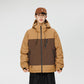 Contrast Color Casual All-matching Down Coat Shell Jacket Trendy Mechanical Style American Retro