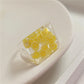 New Transparent Resin Ring Fruit Square Ring Acrylic Ring