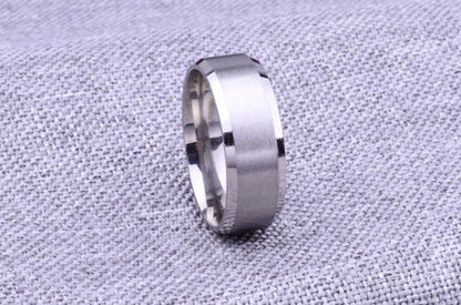 Simple Ring Frosted Couple Ring Personality Stainless Steel Ring