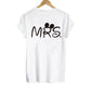 ペアＴシャツ カップル ホワイト ミッキー Mr & Mrs