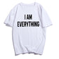 半袖Tシャツ カップル 夫婦 モノトーン レタープリント"EVERYTHING I NEED"