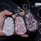 Leather Gourd Rhinestone Female Car Key Cover