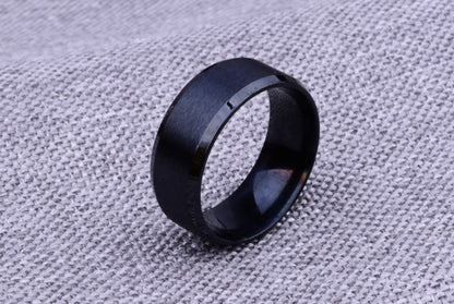 Simple Ring Frosted Couple Ring Personality Stainless Steel Ring