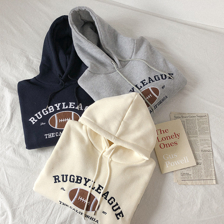 Hooded plus fleece sweatshirt