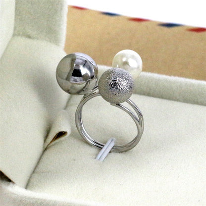 Metal ball multi-ring adjustable ring