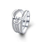 Zircon ring double knot concentric knot ring