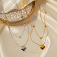 Love Double-layer Necklace 18K Gold-plated Collarbone Necklace