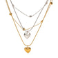 Love Double-layer Necklace 18K Gold-plated Collarbone Necklace