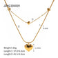 Love Double-layer Necklace 18K Gold-plated Collarbone Necklace