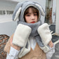 Bear ears scarf hat