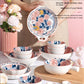 Rose Underglaze Porcelain Household Tableware Large