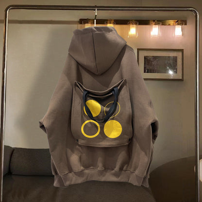 Men's Tote Bag Design Hooded Sweatshirt