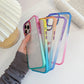 Transparent Button Gradient Border Two-color Phone Case