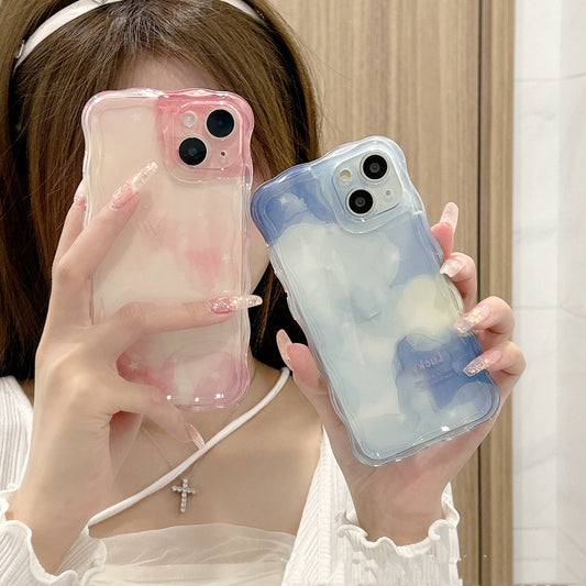 Blue Marbling Phone Case Couple