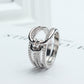 Zircon ring double knot concentric knot ring