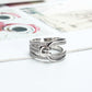 Zircon ring double knot concentric knot ring