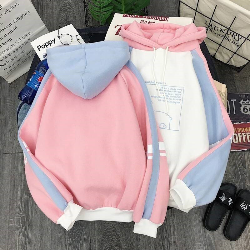 Long sleeve sweatshirt with letter bottom