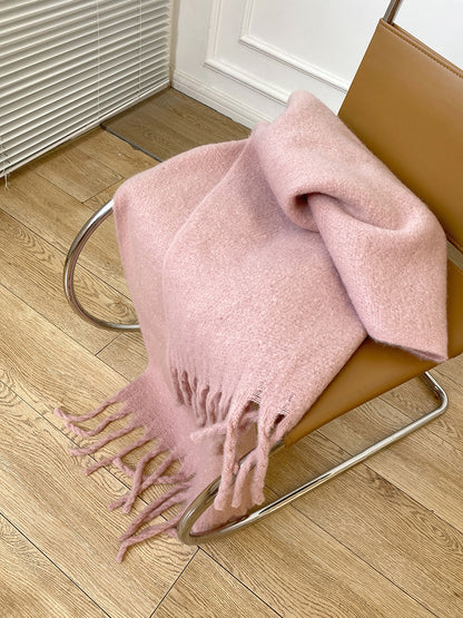 Women's High Quality Solid Color Mohair Scarf