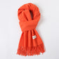 Simple Solid Color Tassel Shawl Autumn And Winter Warm Artificial Cashmere Scarf