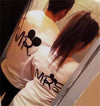 ペアＴシャツ カップル ホワイト ミッキー Mr & Mrs