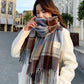 Fashion Plaid Scarf For Women Winter Warm Thickened Long Scarf