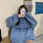 Hooded plus fleece sweatshirt