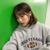 Hooded plus fleece sweatshirt