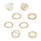 New Gold Ring 8-piece Set Joint Ring Ring Personality