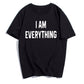 半袖Tシャツ カップル 夫婦 モノトーン レタープリント"EVERYTHING I NEED"