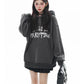 Plush Contrast Color Thermal Hooded Sweatshirt