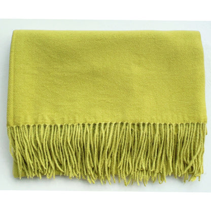 Simple Solid Color Tassel Shawl Autumn And Winter Warm Artificial Cashmere Scarf