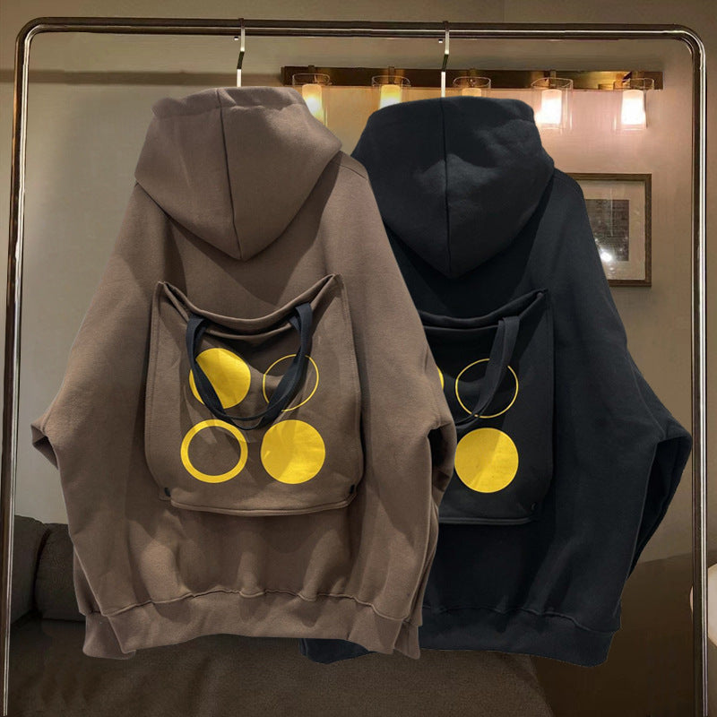 Men's Tote Bag Design Hooded Sweatshirt