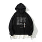 Temperament And Comfort Letter Printed Hooded Sweatshirt