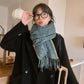 Skin-friendly Artificial Cashmere Scarf Soft Warm Fringe Bib