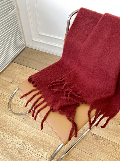 Women's High Quality Solid Color Mohair Scarf