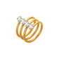 Micro-inlaid Zircon Ring Index Finger Ring Little Finger Ring