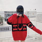 Loose Fit Letter Printed Hiphop Men's Hoodie Sweater