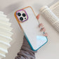 Transparent Button Gradient Border Two-color Phone Case