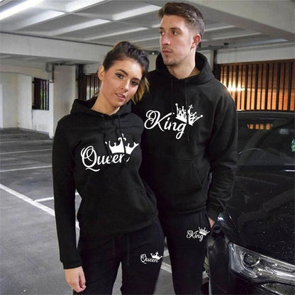 Sports Suit King Or Queen Printed Couple 2-piece Set