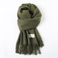 Simple Solid Color Tassel Shawl Autumn And Winter Warm Artificial Cashmere Scarf