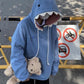 Japanese Soft Sister Shark Cap Cute Funny Hoodie