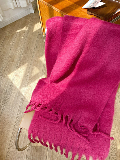 Women's High Quality Solid Color Mohair Scarf