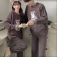 Gp Couple Japanese Cute Dog Parent-child Soft Home Wear Long-sleeved Trousers Pajamas Set Wholesale