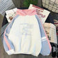 Long sleeve sweatshirt with letter bottom