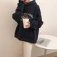 Hooded plus fleece sweatshirt