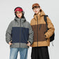 Contrast Color Casual All-matching Down Coat Shell Jacket Trendy Mechanical Style American Retro