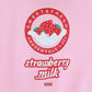 Strawberry Milk Cute Women's Casual Winter Long Sleeve Hoodies Sweatshirt Zipper Jacket Loose Style Pink & Lavendar