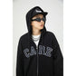 Men's Letter Embroidered Hooded Cardigan Jacket