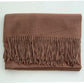 Simple Solid Color Tassel Shawl Autumn And Winter Warm Artificial Cashmere Scarf