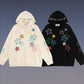 Sweet Cool Funny Embroidery Couple Hooded Zipper Coat For Men